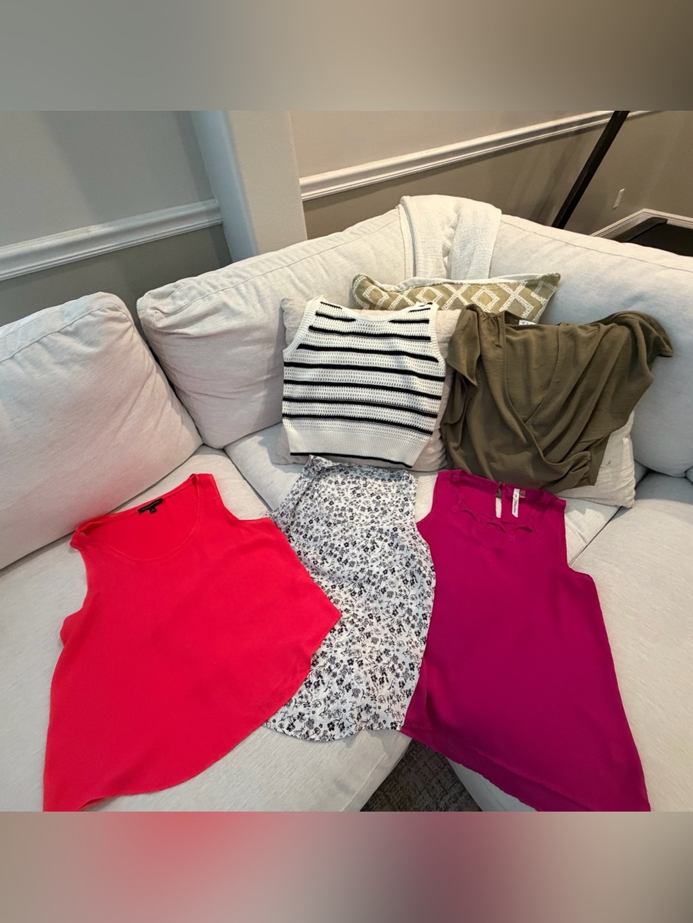 Banana Republic and Skies are Blue Tops